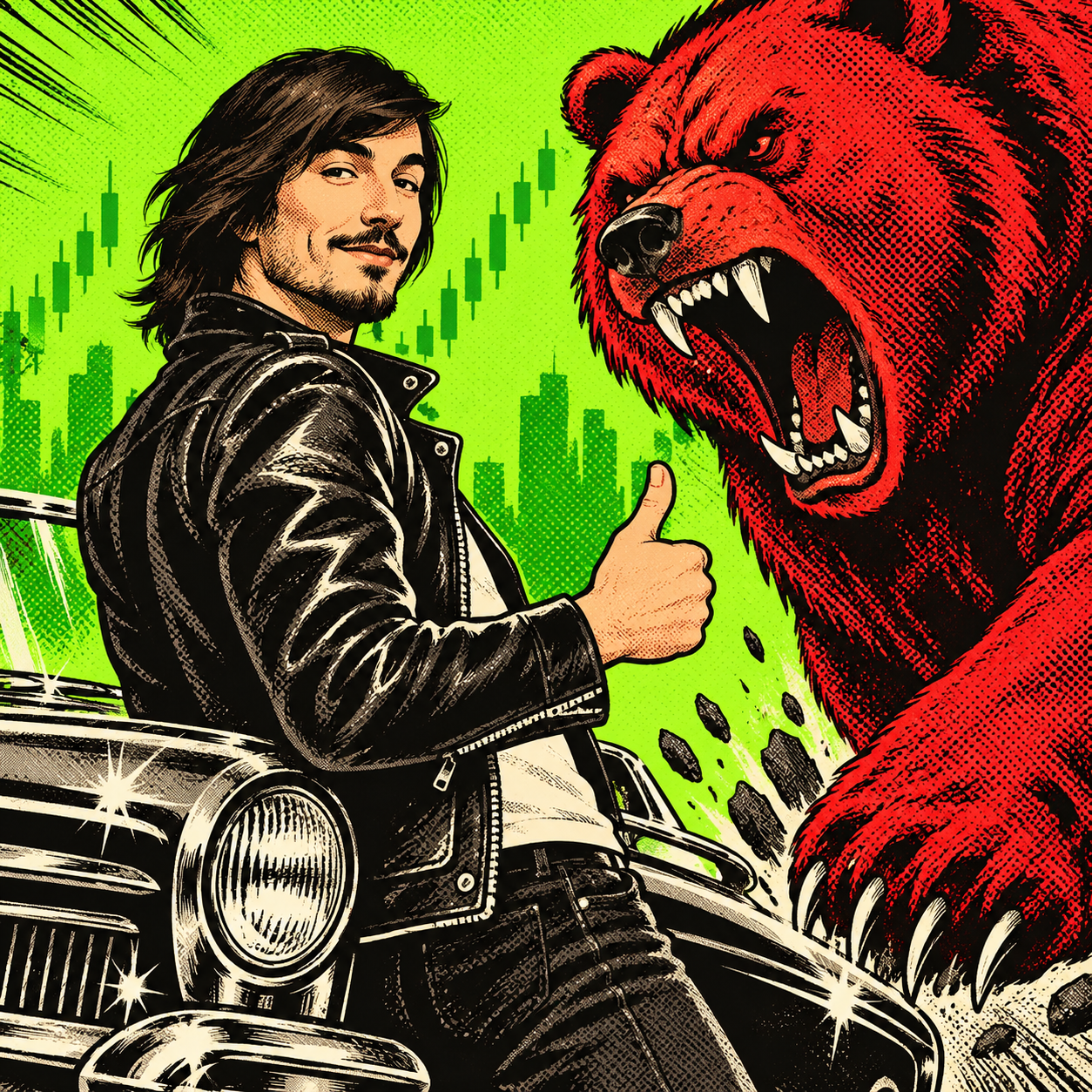 Vlad facing a giant bear