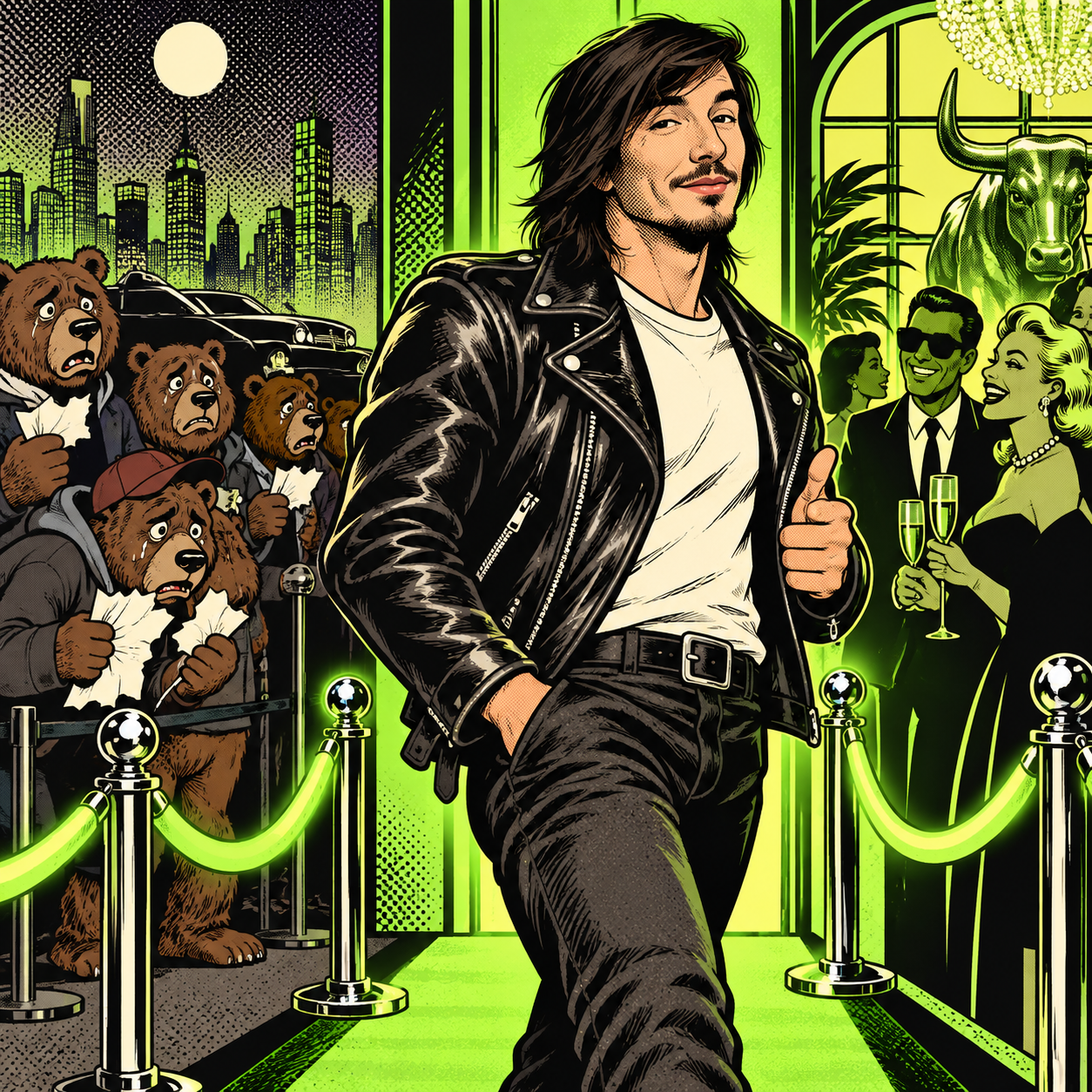 Vlad entering an exclusive club