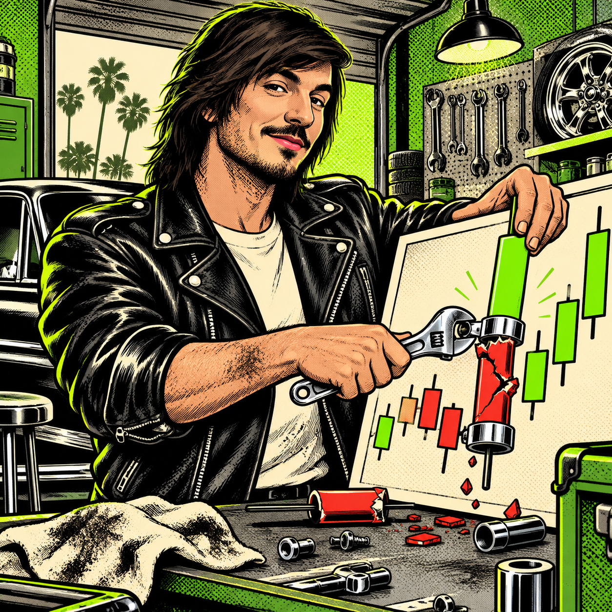 Vlad repairing a market chart